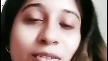 Beautiful wife shows boobs on video call to ex-lover