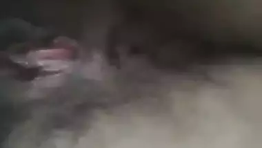 Indian nude girl shows her hairy wet pussy