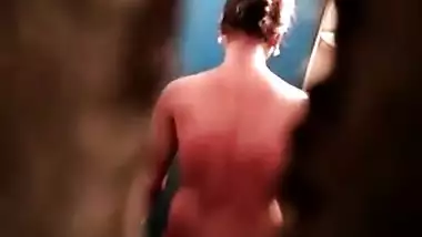 woman wash in bathroom boos and anal