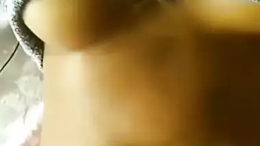 Indian XXX model shows how she performs exercises teasing with boobs