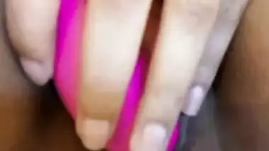 Horny Dirty snow ball masturbating with Vibrator in her pussy