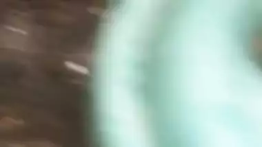 Aunty Bathing in Backyard